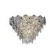 preview thumbnail 7 of 5, 6-Light Glam Silver Leaf Tiered Flush Mount Ceiling Light with Hexagonal Glass Accents - W:19.7" W:19.7" - Silver Leaf