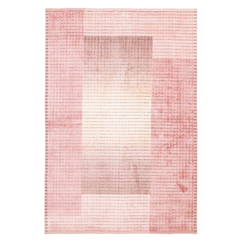ECARPETGALLERY Hand Loomed Elysian Pink Viscose Rug - 6'7 x 9'5
