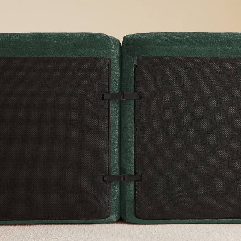 Roomfitters 2-Seater Tufted Velvet Sofa, No Assembly Boneless Cloud Couch with 32D High-Density Sponge