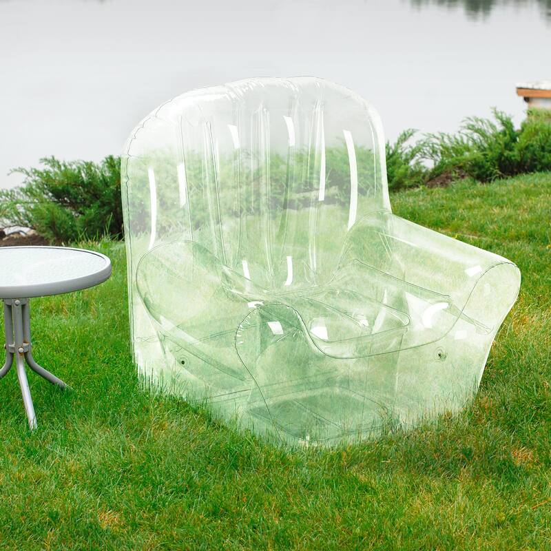Transparent Inflatable Sofa Seat - 33.46x33.46"