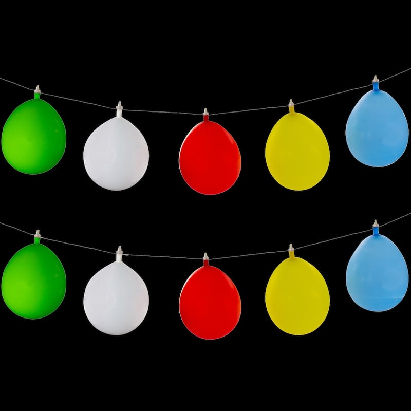 LED Inflatable Balloon Patio Light Set - Multi-Color - 10' Clear Wire - 10ct