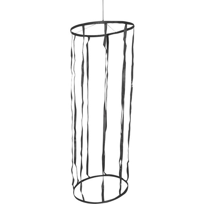 63" Black Collapsible Circular Cage Halloween Hanging Prop