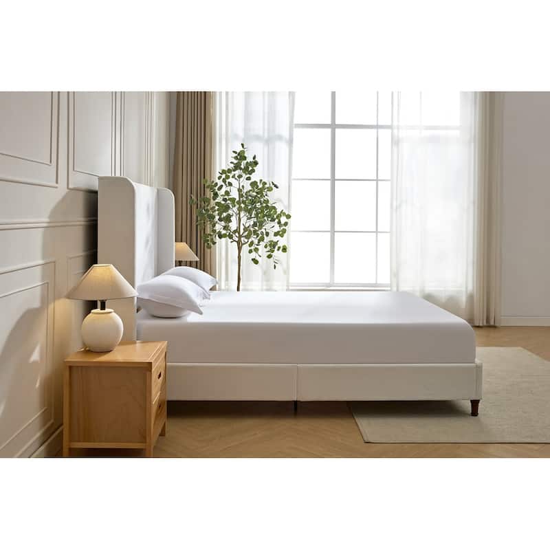 Tall Headboard Upholstered Bed Elegant Simplicity Bedroom Bed