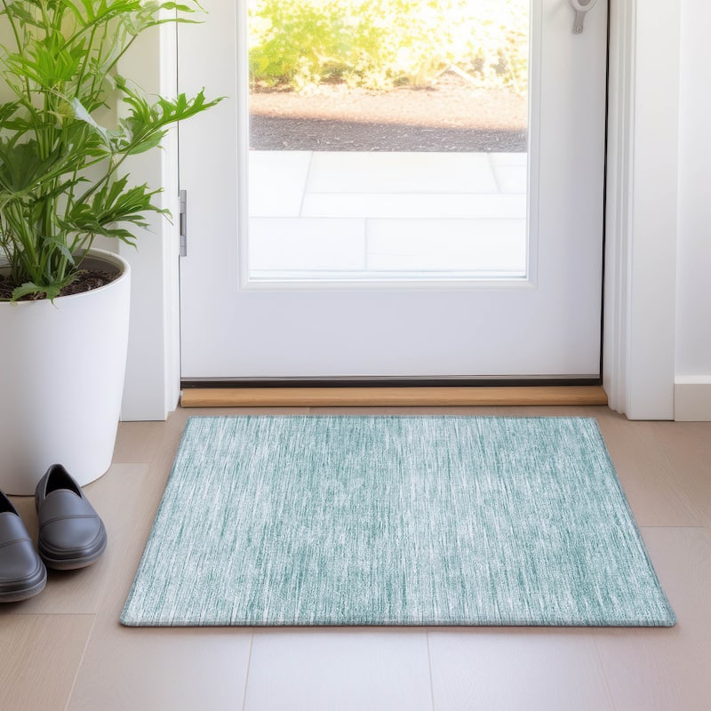 Machine Washable Indoor/ Outdoor Chantille Ombre Stripes Rug