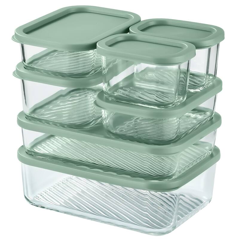 Empyrean Modular Glass Container - Sage Green - 7 Pack
