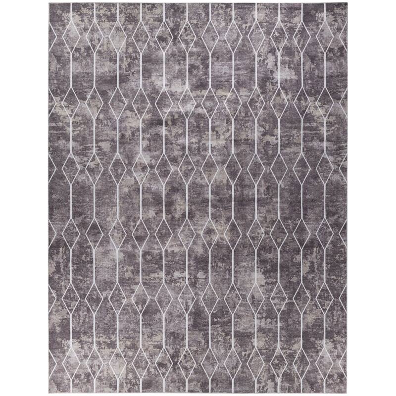New Concept Washables Indoor only Geometric Machine Washable Area Rug