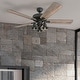 preview thumbnail 2 of 15, 52" The Gray Barn Stormy Grain Aged Bronze Farmhouse LED Ceiling Fan