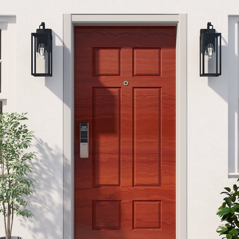 2 Pack Exterior Waterproof Wall Sconce Light Dusk to Dawn - 5.9"x7.8"x17.7"