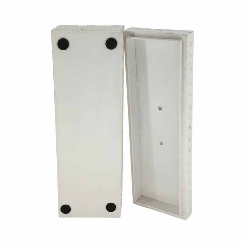 Sculptural Decorative Box with Lid and Gold Accent Handle - 7"