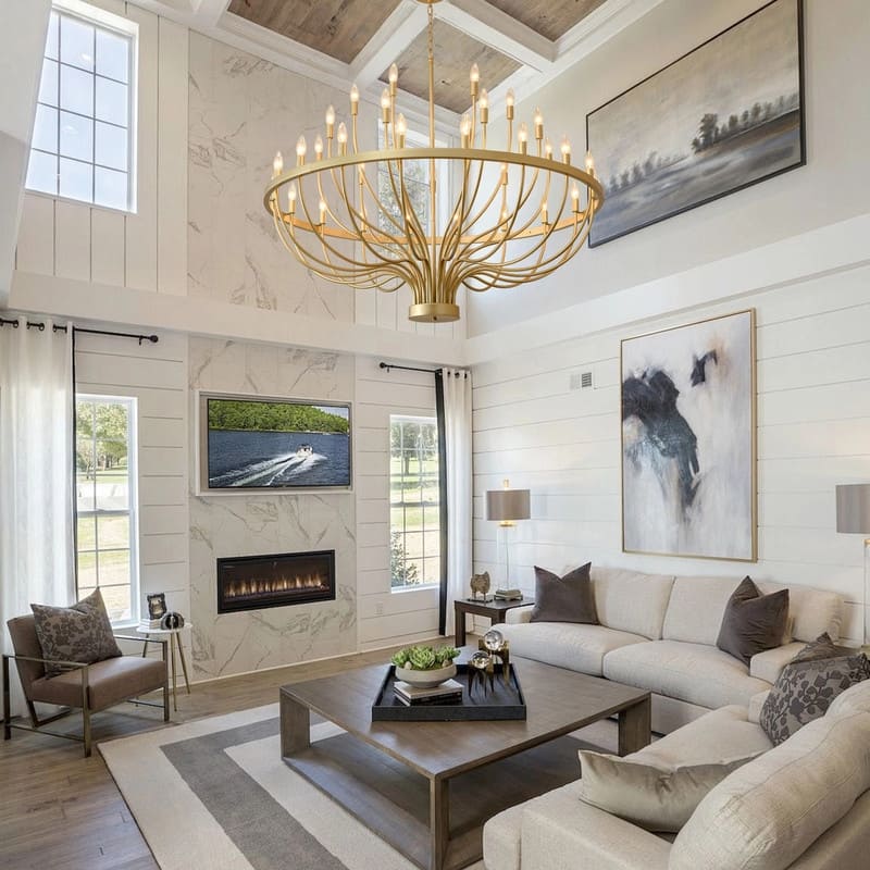 Modern Farmhouse Candle Chandelier Black Large Wagon Wheel Chandeliers