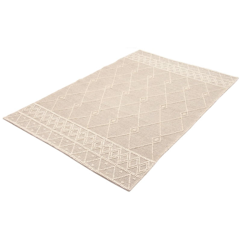 ECARPETGALLERY Braid weave Sienna Grey Wool Rug - 6'0 x 9'1