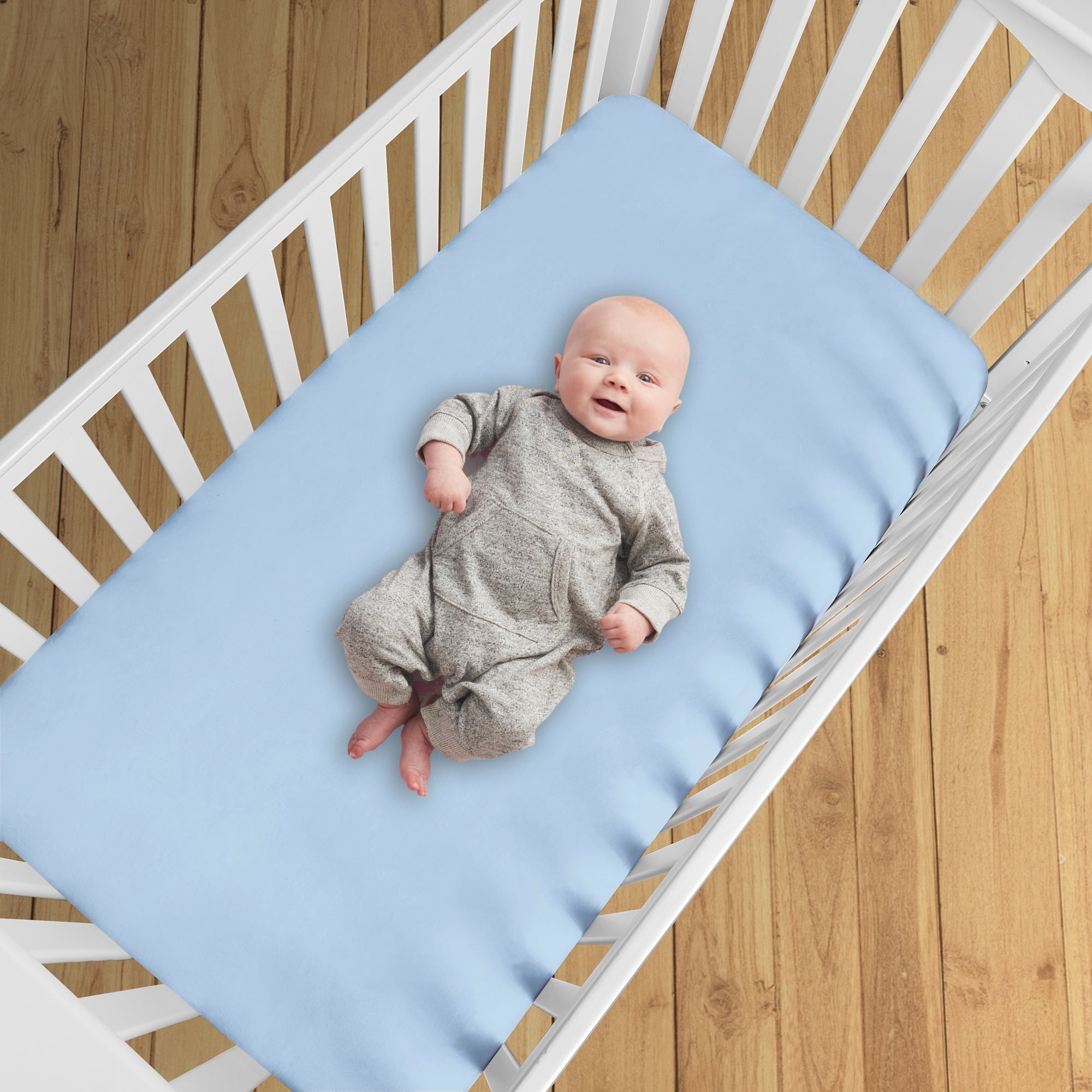 BreathableBaby All in One Fitted Sheet Waterproof Cover for 52 x 28 Crib Mattress 2 Pack