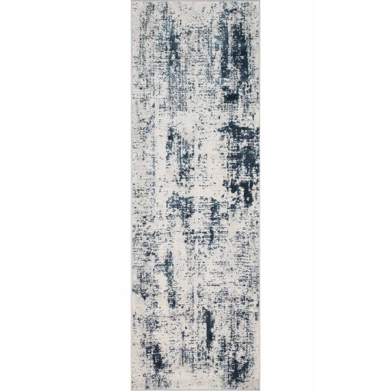 Noori Rug Louis Darcy Abstract Area Rug - 2'1" x 6'3" - Ivory/Blue