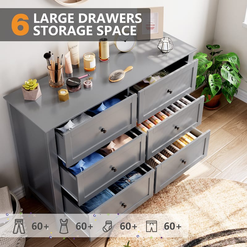 6 Chest of Drawer Dresser