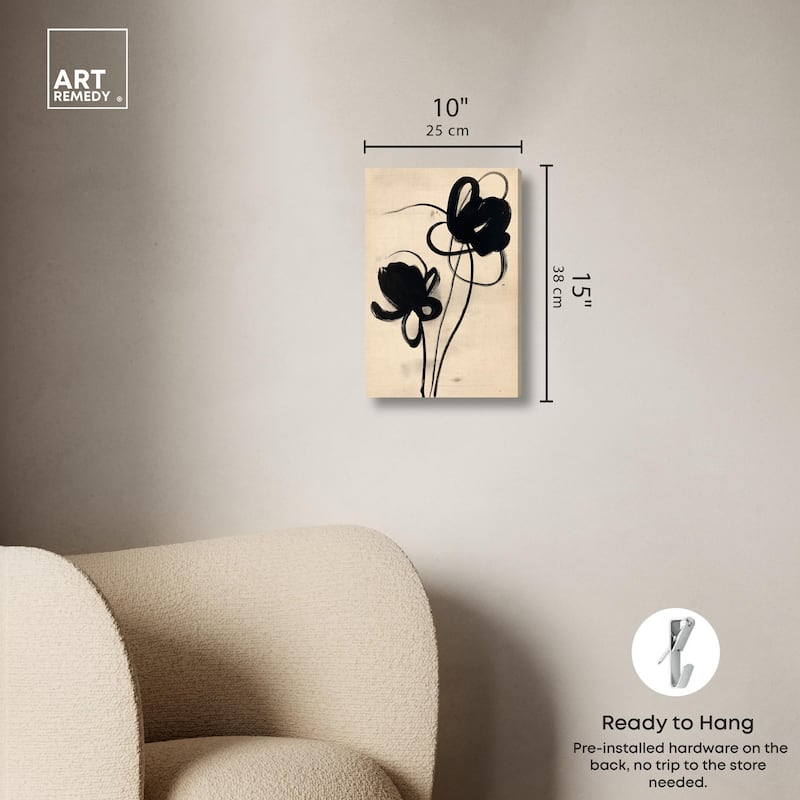 Florals in the Minimal I Canvas by Art Remedy, Gallery Wrapped