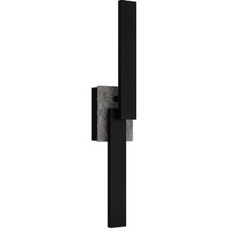 Todman Integrated LED Earth Black Outdoor Wall Lantern