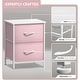 preview thumbnail 3 of 5, Sorbus Nightstand with 2 Drawers - Steel Frame, Wood Top & Easy Pull Fabric Bins (2 Pack)