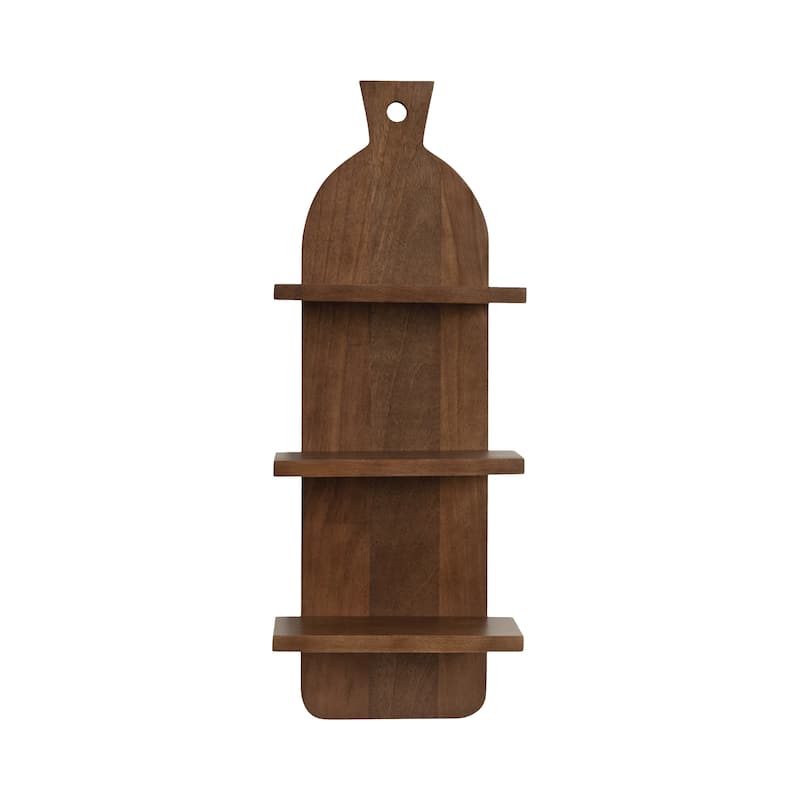 Kate and Laurel Braxton 3-Tier Wood Shelf - 12x32