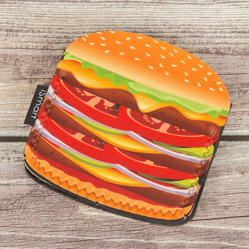Creative Home Set of 2 (One Pair) Hamburger Design Heat-Resistant Neoprene Oven Mitt - 5.2" x 5.7"
