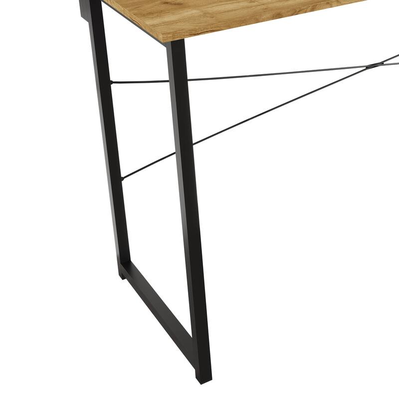 CraftPorch Minimalist 55-Inch Metal Computer Desk With Shelf