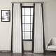 preview thumbnail 2 of 24, Exclusive Fabrics Modern Color block Cotton Vertical Pleated Curtain (1 Panel) - Luxury Home Decor curtains
