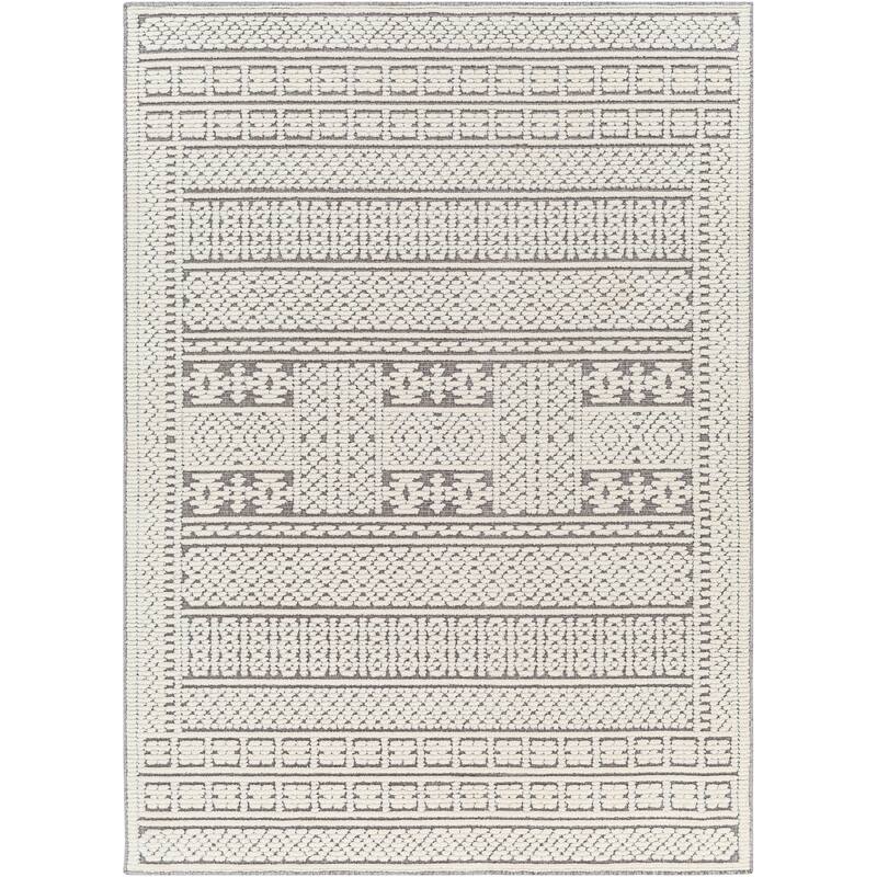 Livabliss Garrick Striped Border Machine Washable Area Rug