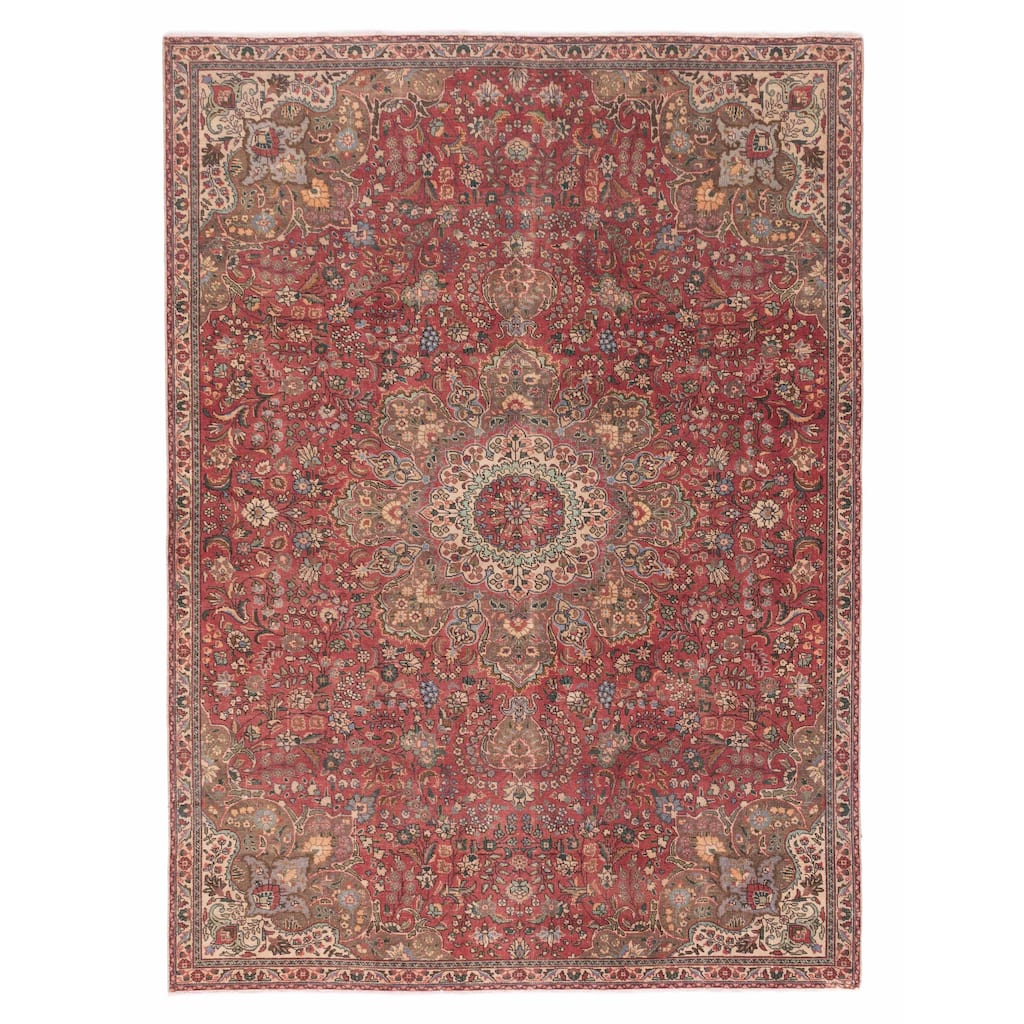 ECARPETGALLERY Hand-knotted Antalya Vintage Red Wool Rug - 7'8 x 10'6