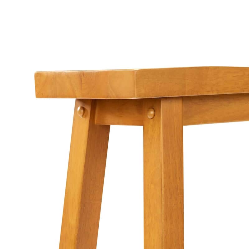 Sonoma Wood Saddle Dining Bench