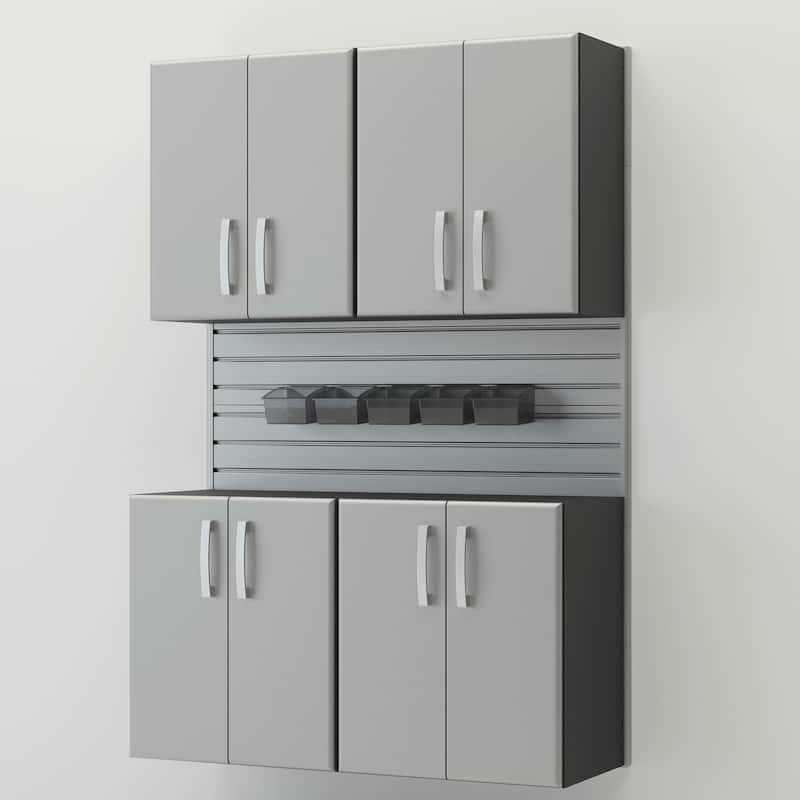 10 Piece Slatwall Panel, Cabinet, Bin Storage Set