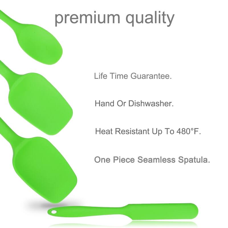 Silicone Non Stick Spatula Set 4 Pcs Heat Resistant Turner