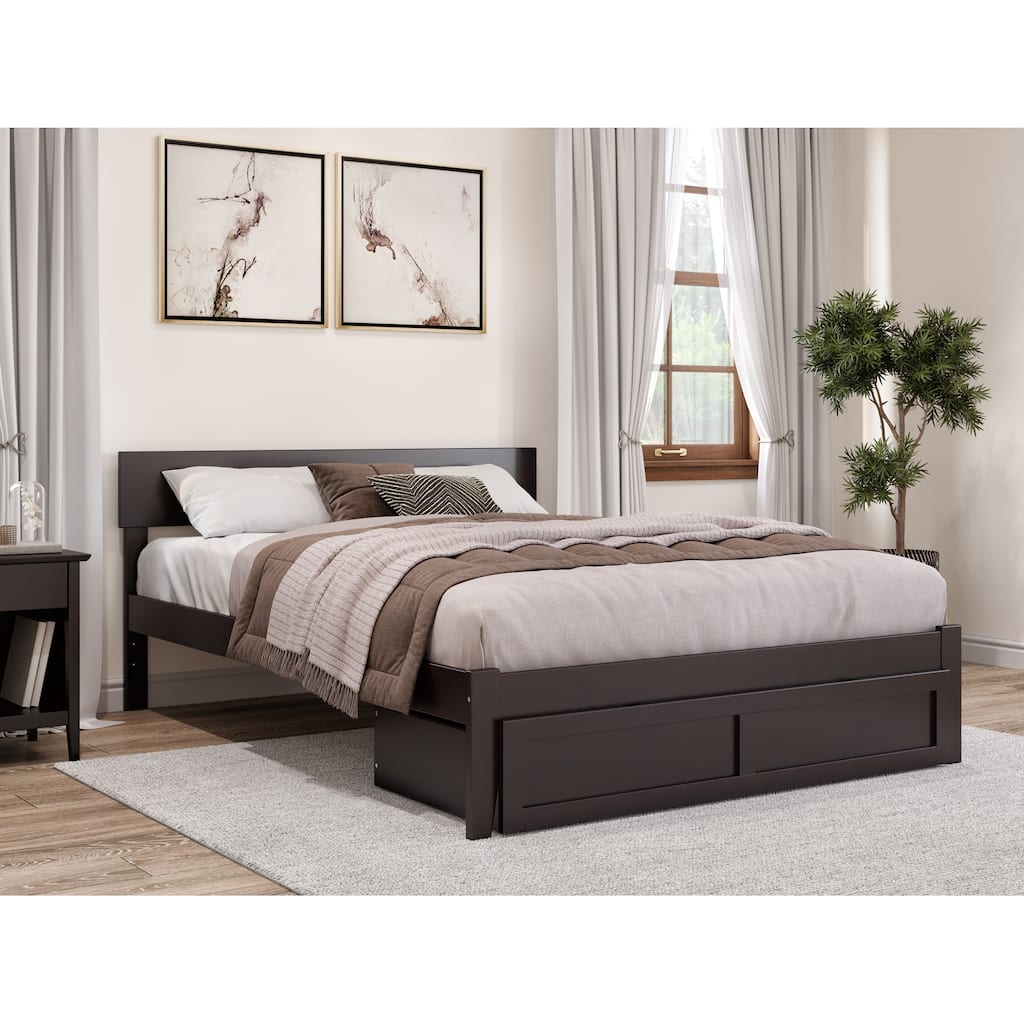 AFI Boston Platform Bed with Foot Drawer