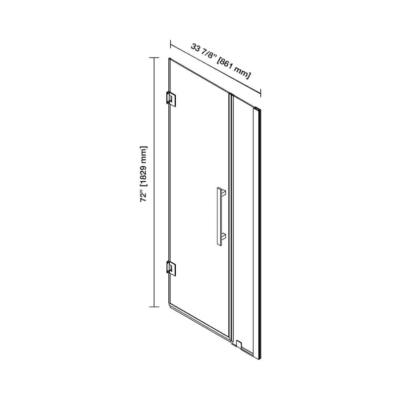 OVE Decors Panama Alcove Frameless Pivot Hinge Shower Door, 2025