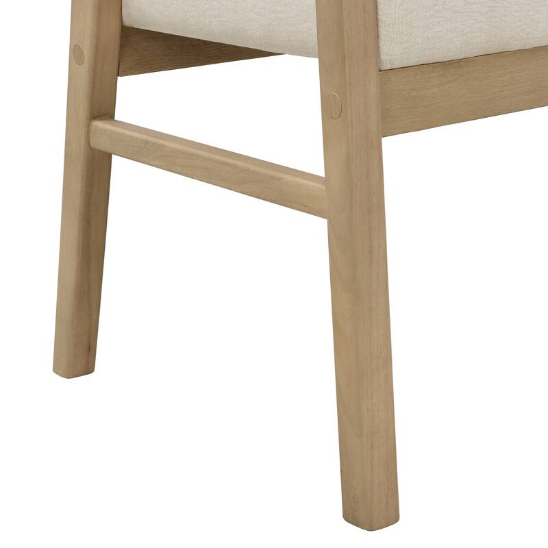 Christopher Knight Home - Curved Rubberwood Cane 46.25" Upholstered Loveseat