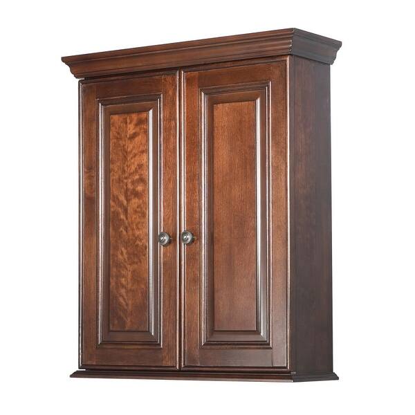 Shop Foremost Ha2428 Hawthorne Bathroom Wall Cabinet Dark Walnut