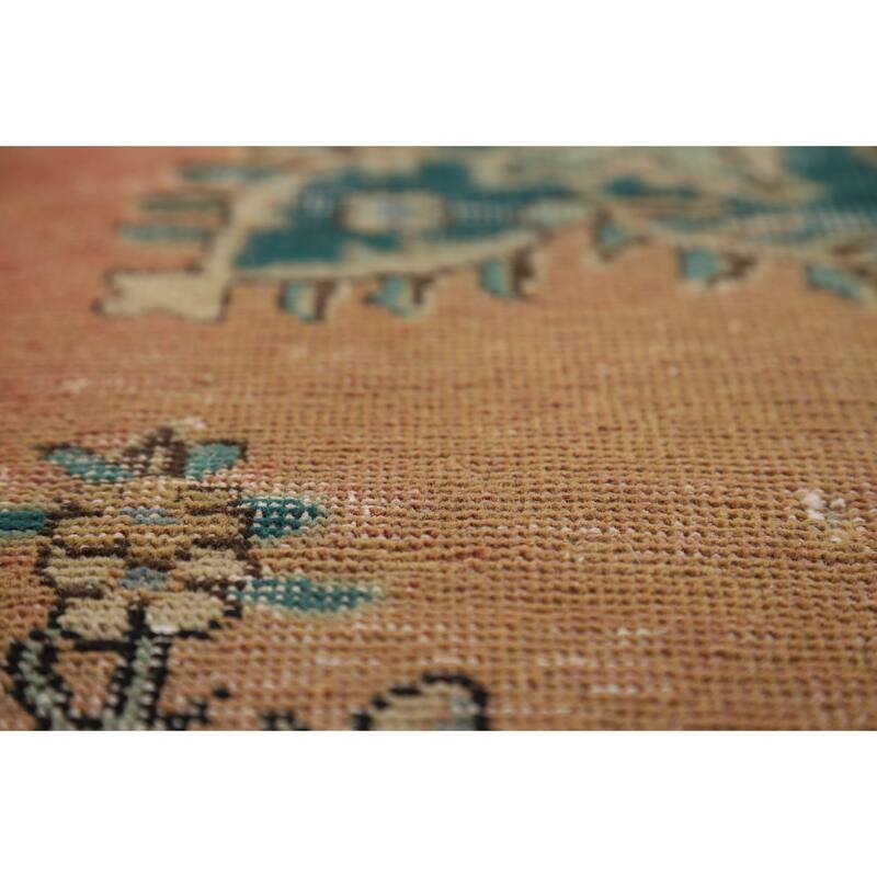 Vegetable Dye Tabriz Persian Vintage Area Rug Handmade Wool Carpet - 9'5" x 12'3"