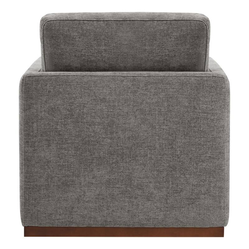 Spruce & Spring Modern Swivel Accent Chair with Wooden Base