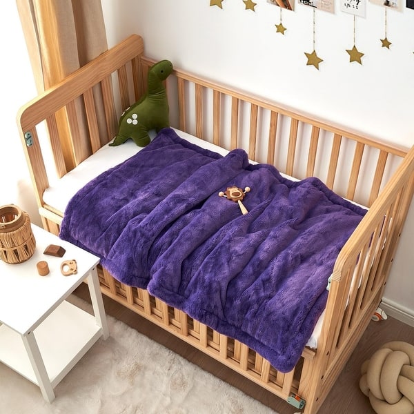 slide 2 of 4, Love Thick® - Chunky Bunny Coma Inducer® Toddler Comforter - Wild Purple