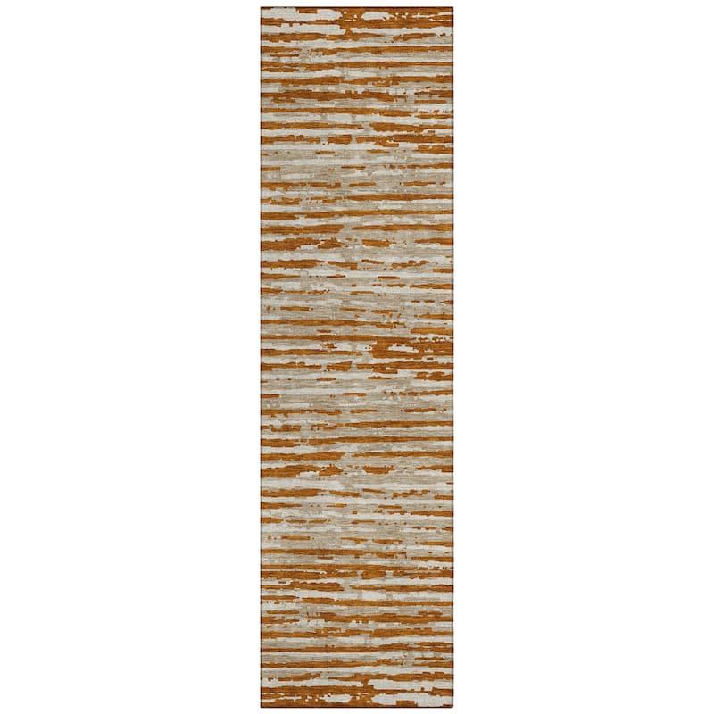 Machine Washable Indoor/ Outdoor Ombre Chantille Abstract Rug