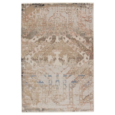 Nikki Chu Yarden Medallion Tan/ Grey Area Rug