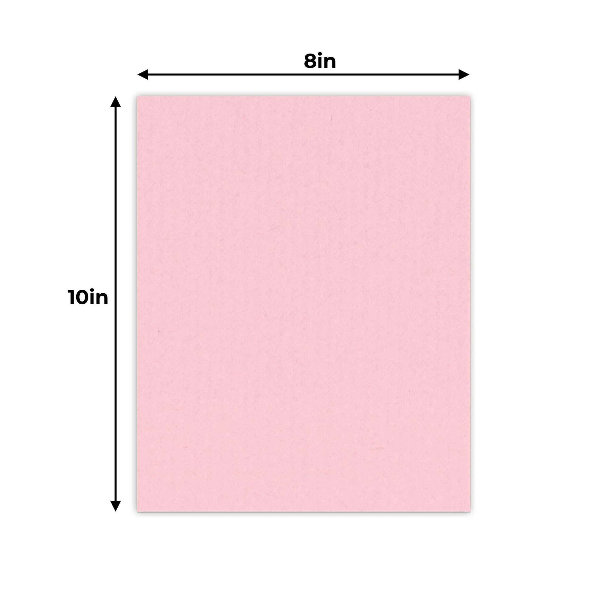 Soft Pink 8x10 Backing Board Uncut Photo Mat Board (100Sheets) Bed