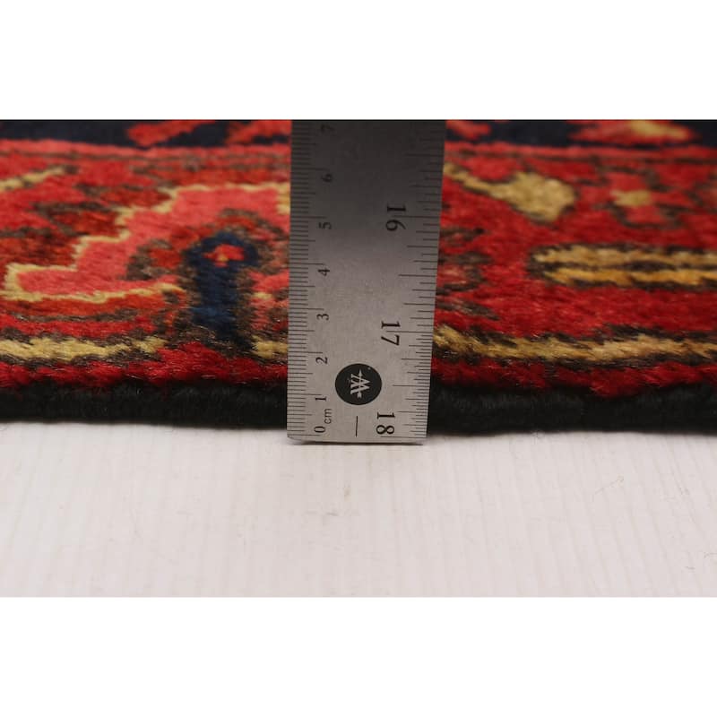 Andelz Navy, Red Rug 3'4" x 5'2" - 3'4 x 5'2