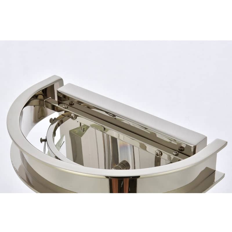 Royce Edge 2 light Polished nickel Wall Sconce