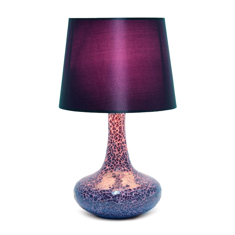 Creekwood Home 14.17" Patchwork Crystal Glass Table Lamp - 14.17