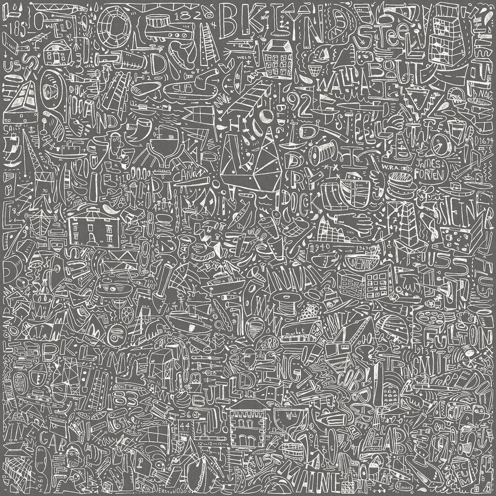 KT Merz BKLYN Navy Yard Grey Wall Mural