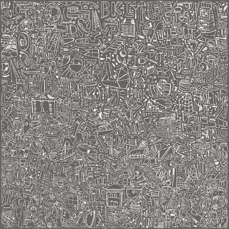 KT Merz BKLYN Navy Yard Grey Wall Mural