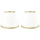 preview thumbnail 70 of 88, Hardback Faux Silk Conical Lamp Shade, 5 inch Top, 9 inch Bottom, 7 inch Slant Set of 2 - Off White, Gold