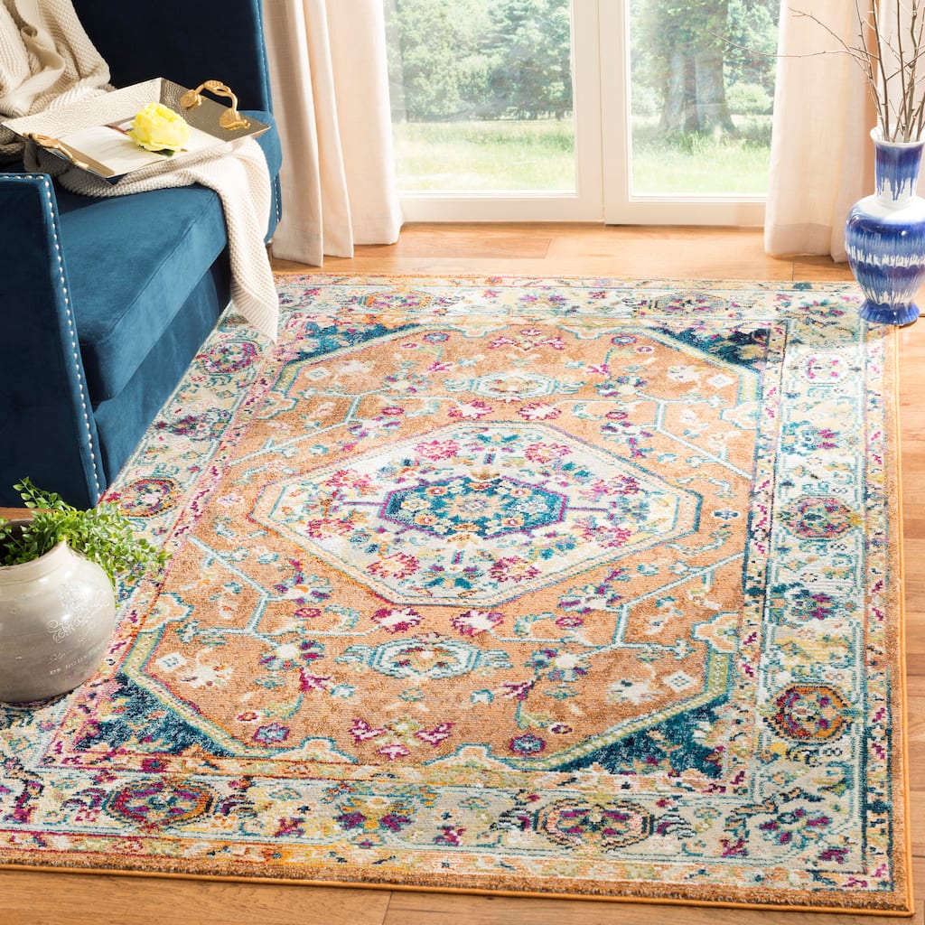 SAFAVIEH Savannah Basmah Boho Oriental Polyester Medallion Rug
