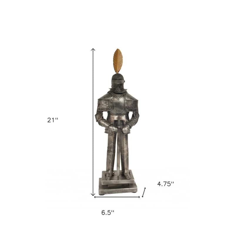 HomeRoots Medieval Armor Suit Tin Antique Decor - 4.75' X '21' X '6.5