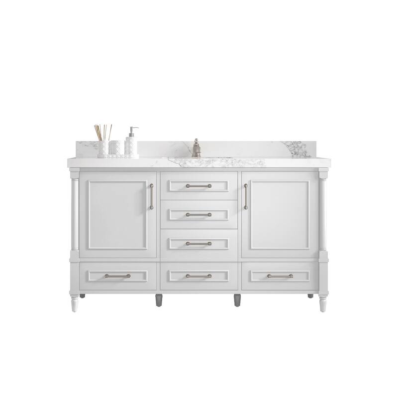 Willow Collections 60 in. W x 22 in. D Aberdeen Single Bowl Sink Bathroom Vanity with Countertop