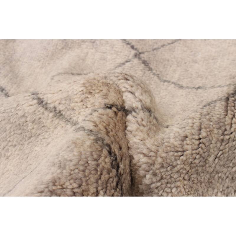 ECARPETGALLERY Hand-knotted Tangier Light Grey Wool Rug - 8'11 x 12'0